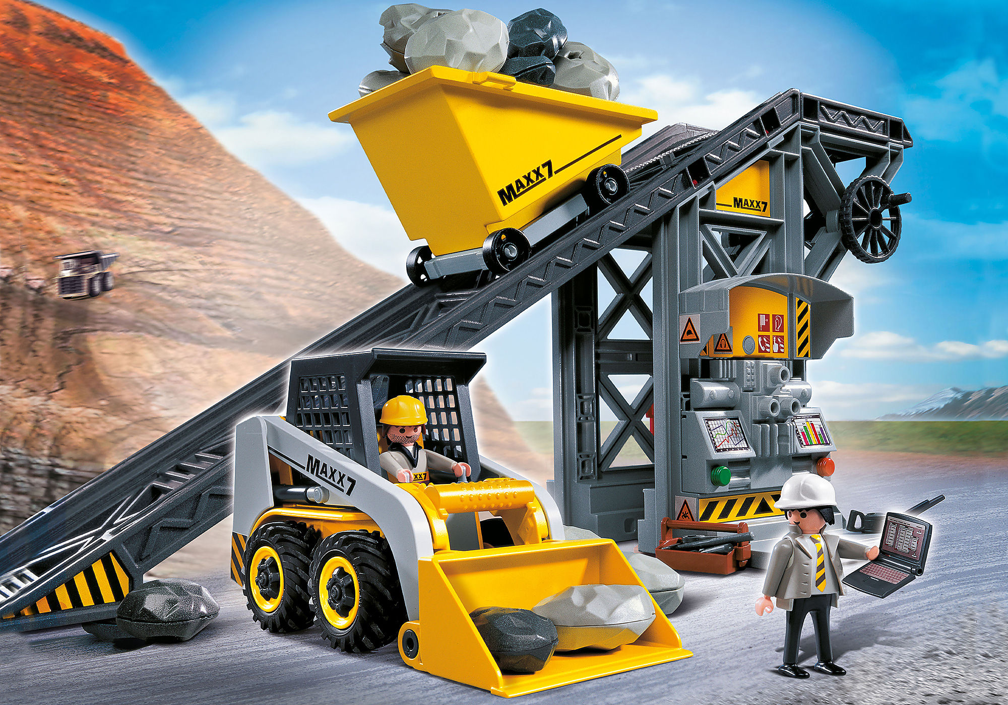 Conveyor Belt with Mini Excavator - 4041 | PLAYMOBIL®